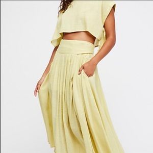Free people sundown skirt in lime / endless summer